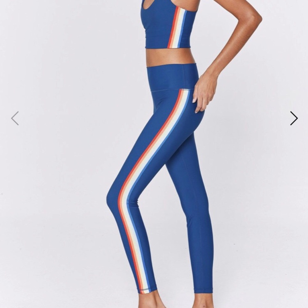 Spiritual Gangster Stripe High Waist Legging